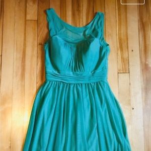 David’s Bridal Sage Green Bridesmaid Dress